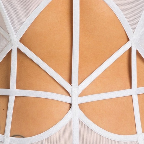 ☀️ Cut-Out Mesh Bodysuit - Picture 6 of 7